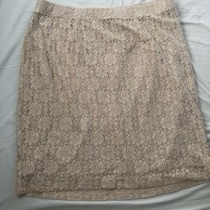 CATO 18/20 cream pencil skirt